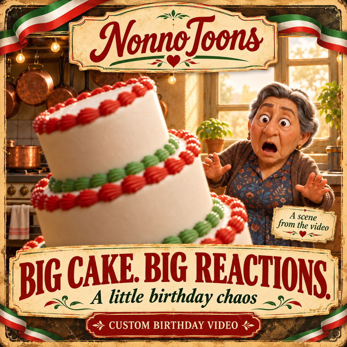 Personalized Birthday Video from Nonno Enzo & Nonna Rosa of Nonnotoons